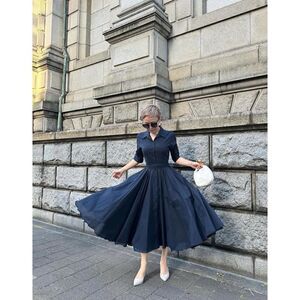 JENNE Audrey dress in Navy / New No Tags / Size M